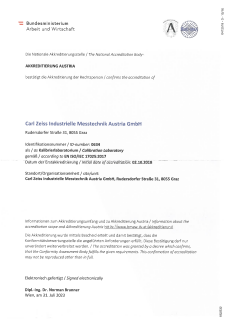 ISO 17025 akkreditációs tanúsítvány előnézeti képe