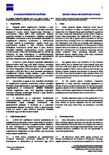 Általános Értékesítési Feltételek HU előnézeti képe