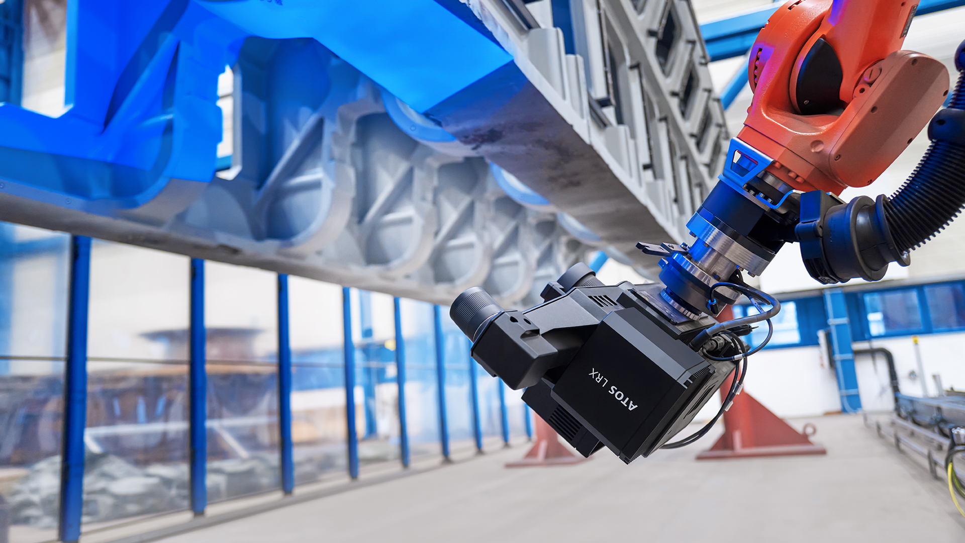 A ZEISS ATOS LRX nagyméretű öntött alkatrészeket szkennel a további minőség-ellenőrzéshez.