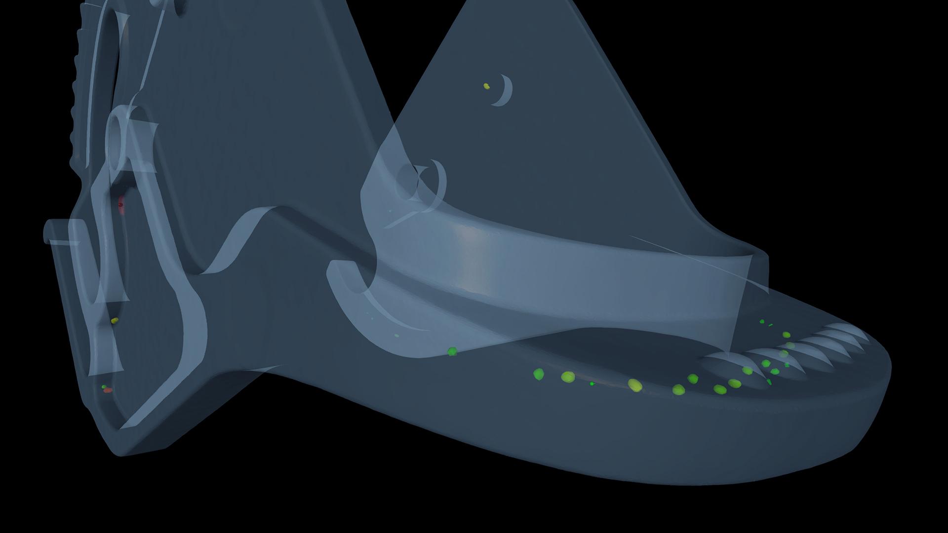 Műanyag inhalátor-alkatrész hibaelemzése a ZEISS INSPECT X-Ray segítségével