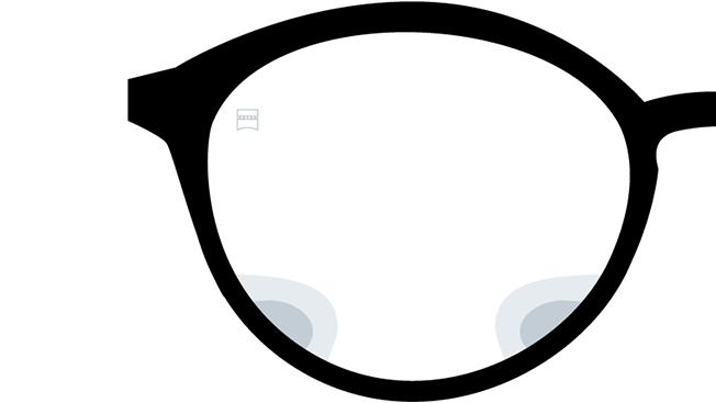 A ZEISS Digital SmartLife Individual 3 szemüveglencsét bemutató ábra. A képen a lencsén keresztül elénk táruló látvány látható. 