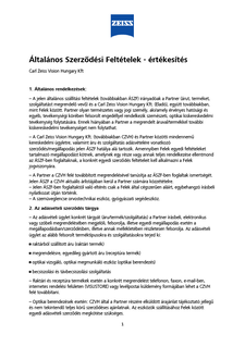 Általános Szerződési Feltételek előnézeti képe