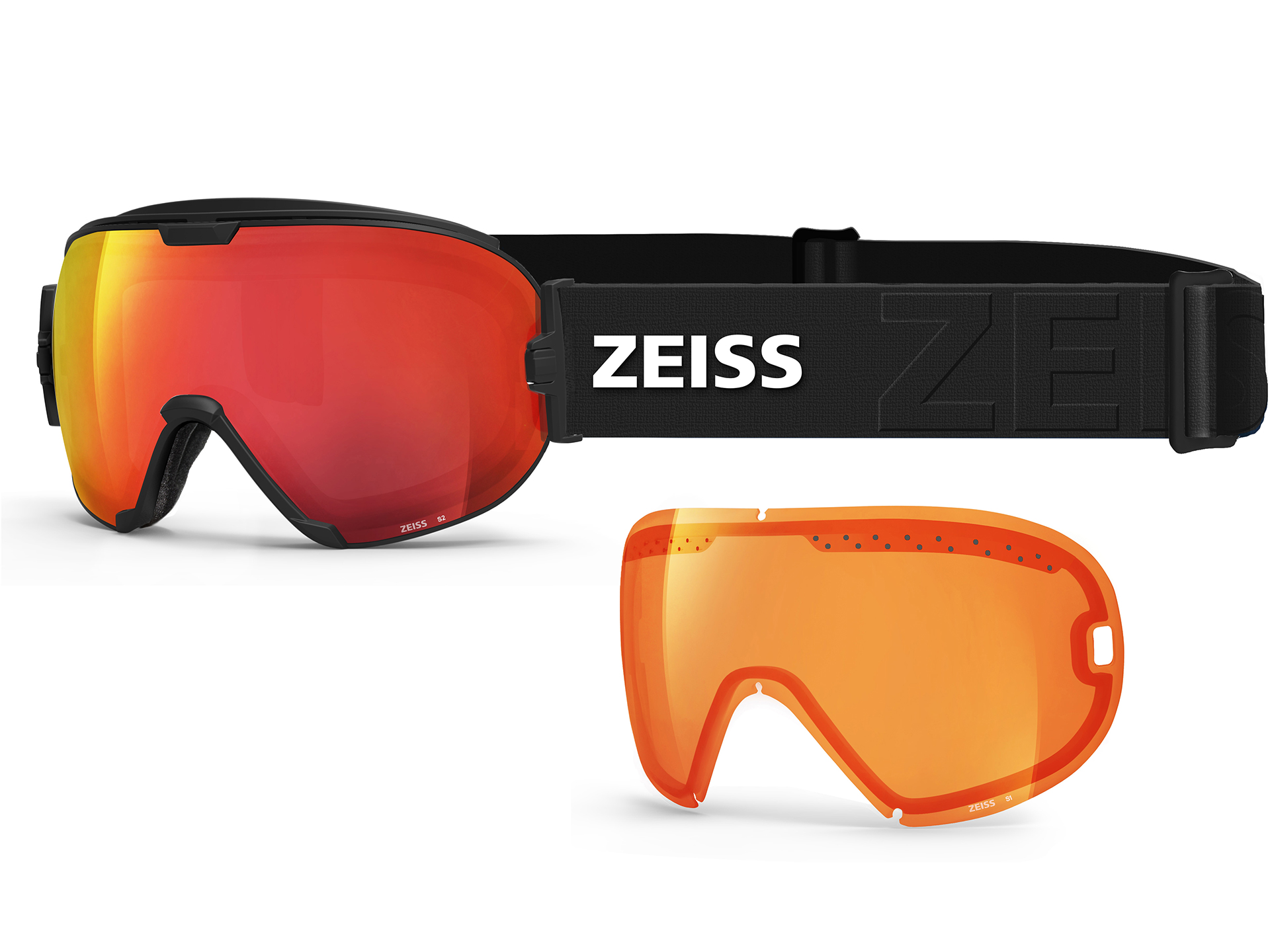 ZEISS SONAR modellek: Cserélhető lencsés Fekete ML Piros
