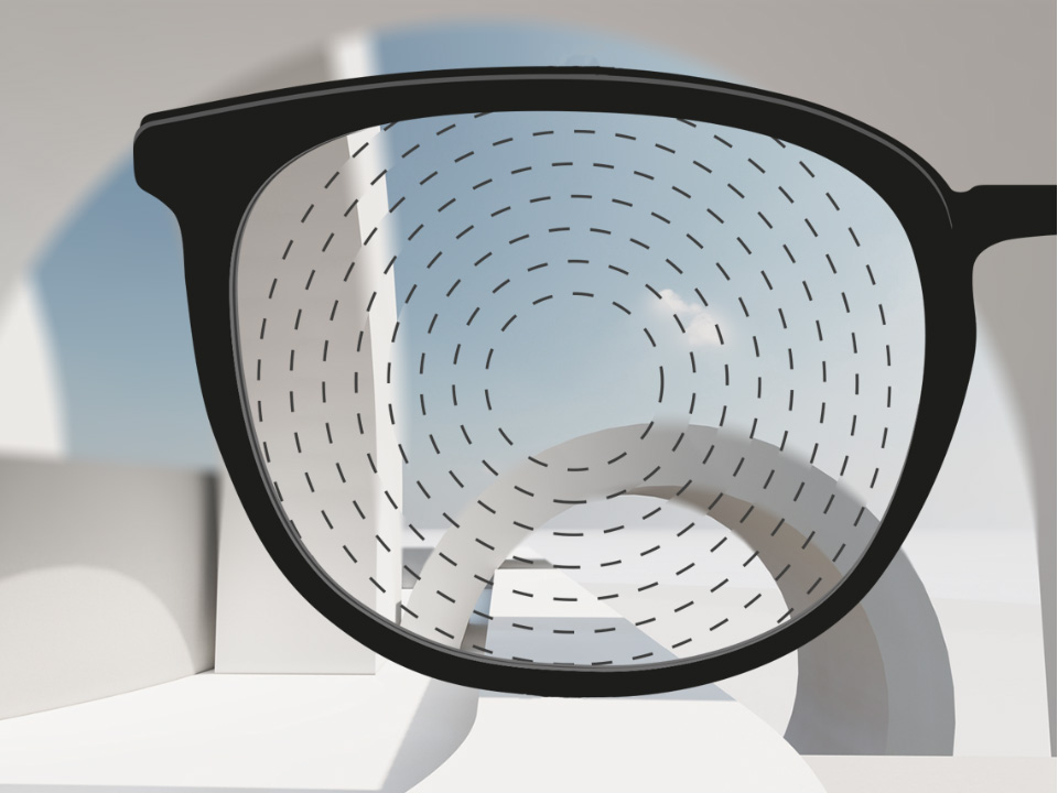 Saját szemszögből készült kép a ZEISS rövidlátást korrigáló és egyben kezelő szemüveglencséiről.