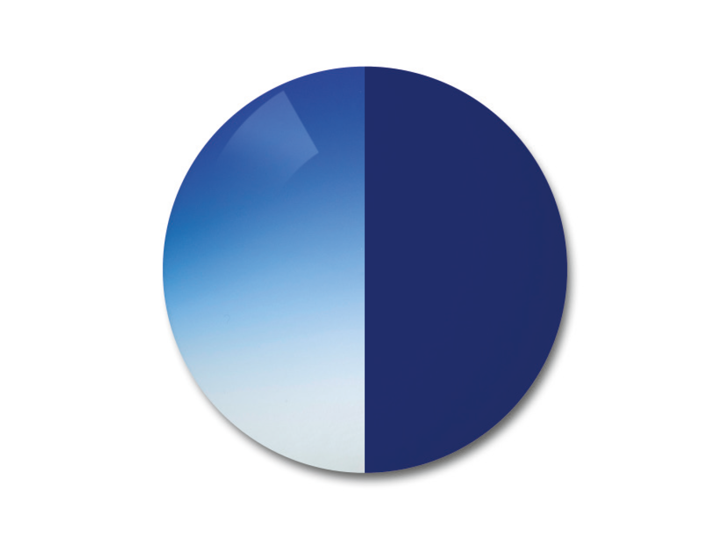 A ZEISS AdaptiveSun fényre sötétedő lencse illusztrációja színátmenetes kék színben 