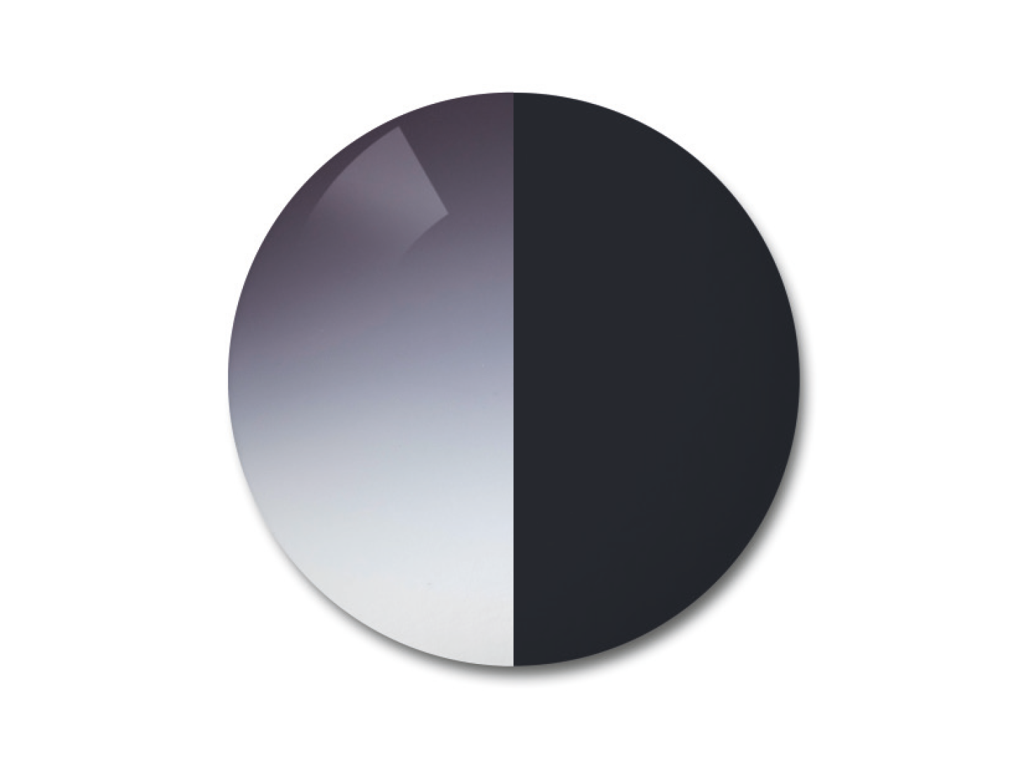 A ZEISS AdaptiveSun fényre sötétedő lencse illusztrációja színátmenetes szürke színben 