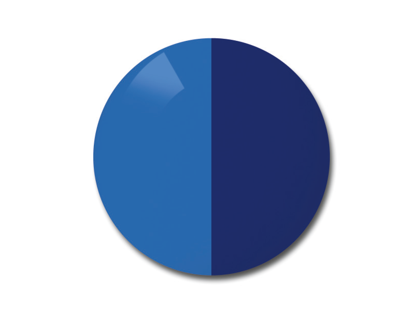A ZEISS AdaptiveSun fényre sötétedő lencse illusztrációja egységes kék színben 